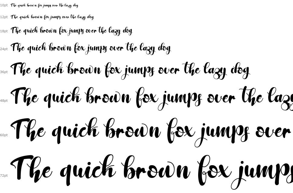 Victoria Melody font Waterfall
