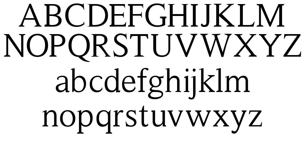 Victoria Serif 字形 标本
