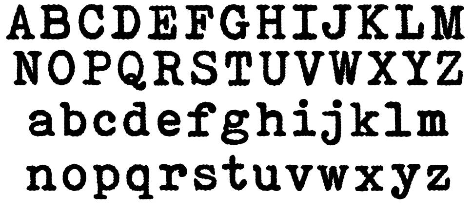 Victoria Typewriter font Örnekler