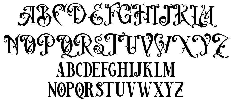 Victorian Decade font specimens