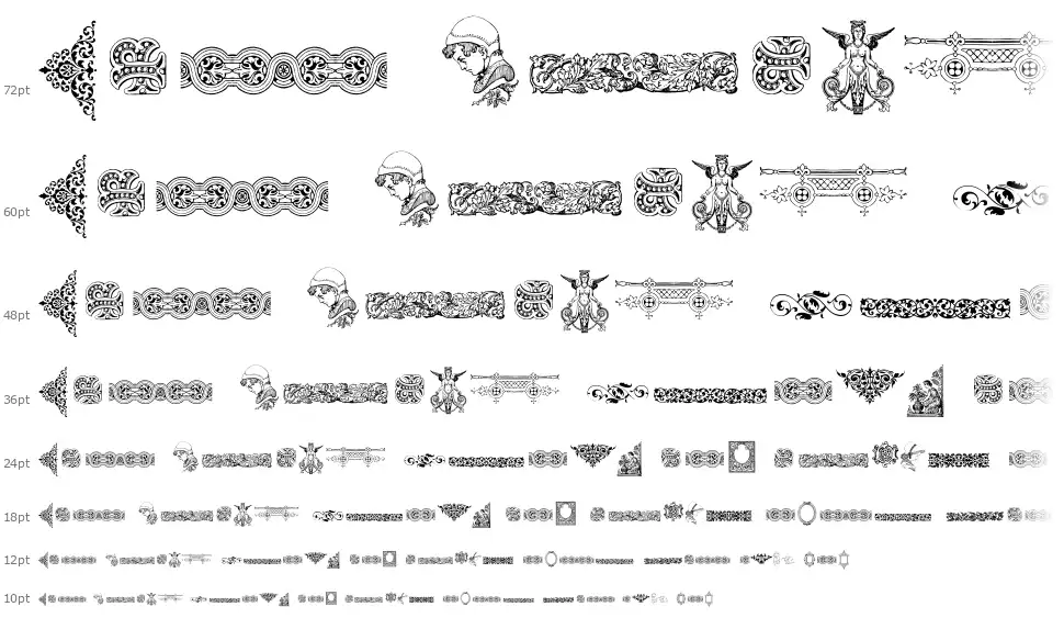 Victorian Free Ornaments Two font by Intellecta Design FontRiver