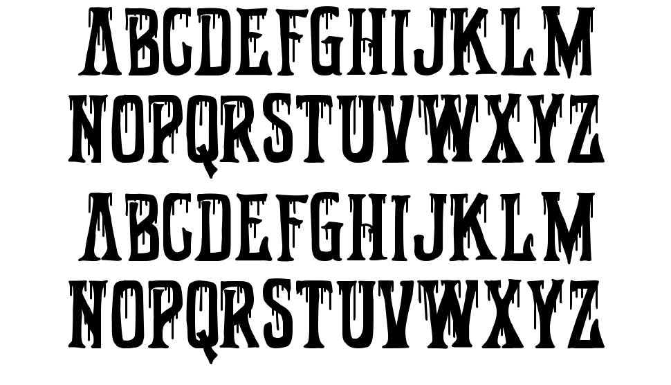 Victorian Gang 字形 标本