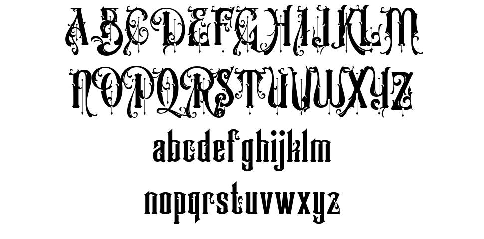 Victorian Supremacy font specimens