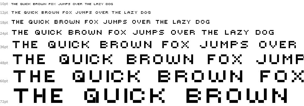 Victor's Pixel Font font Waterfall