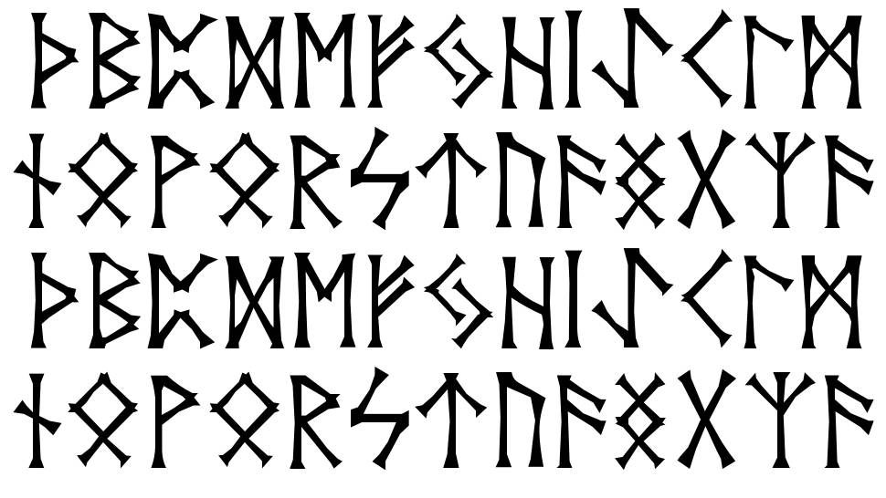 Vid's Norse písmo Exempláře