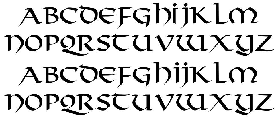 Viking font specimens