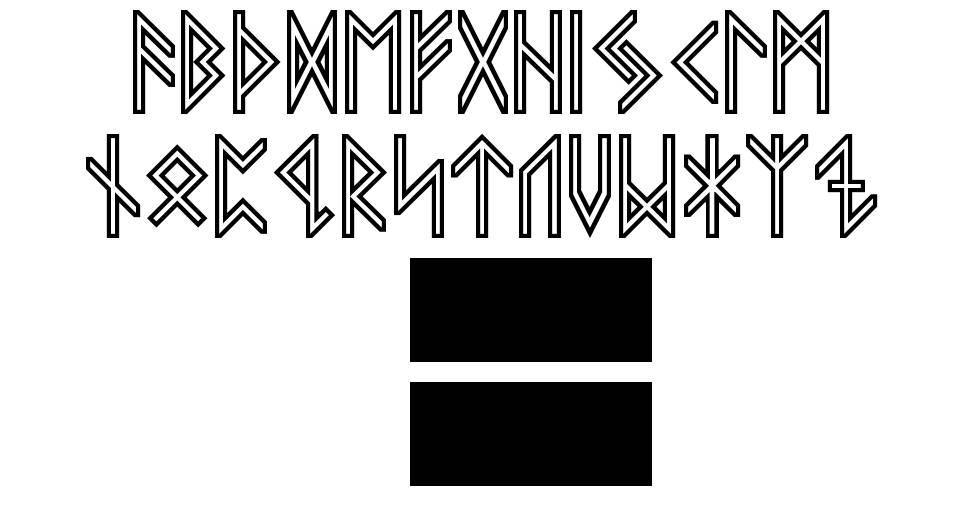 Viking Elder Runes font specimens