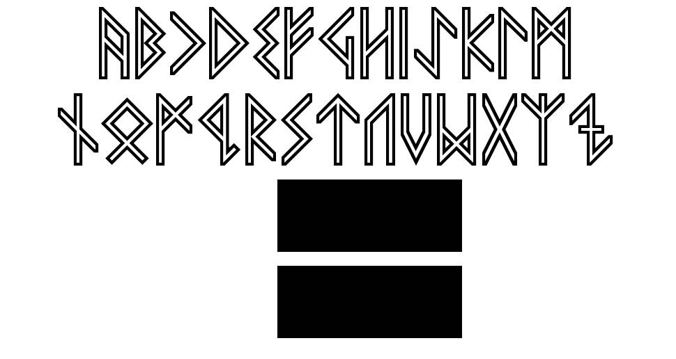 Viking Middle Runes font specimens
