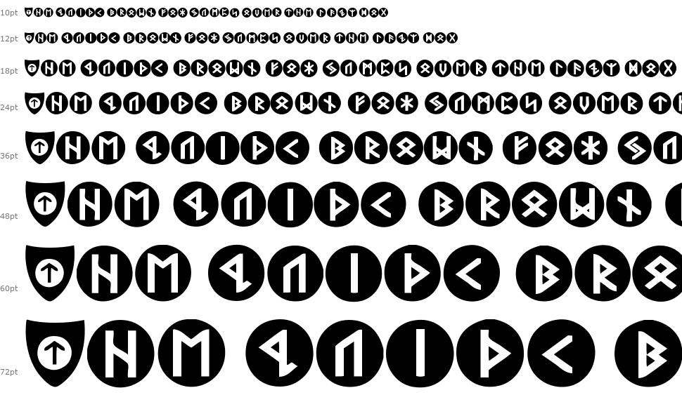 Viking Runes Shields шрифт Водопад