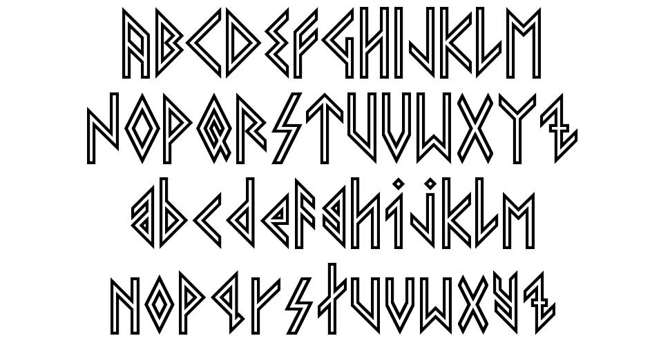 Viking Younger Runes font specimens