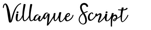 Villaque Script schriftart