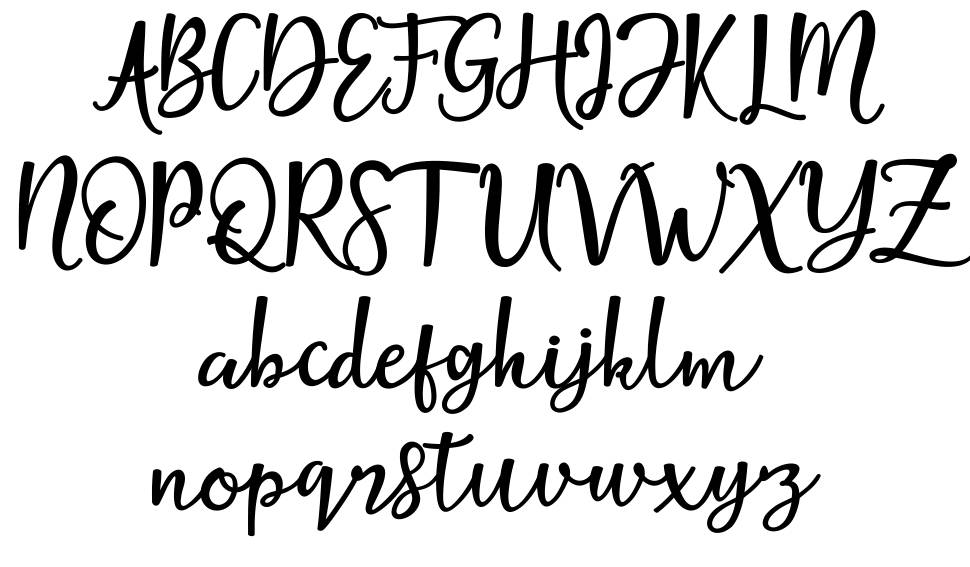 Villaque Script font Örnekler