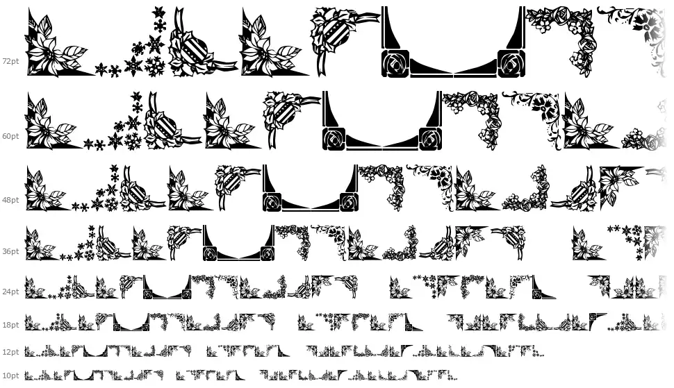 Vintage Decorative Corners font by Sughayer Foundry FontRiver