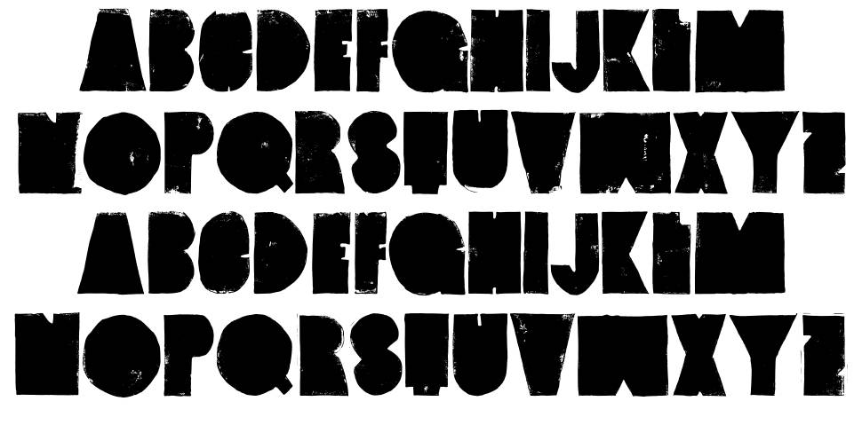 Vintage Denim font specimens