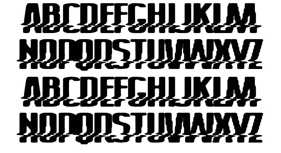 Vintage Glitch font specimens