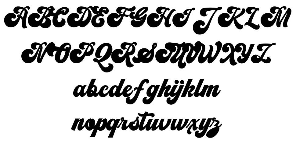 Vintage King font Örnekler