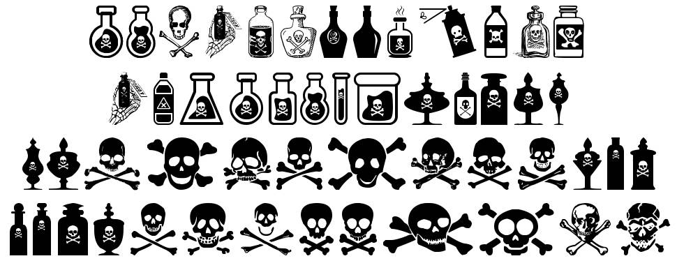 Vintage Poison font Örnekler