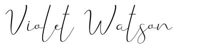 Violet Watson 字形