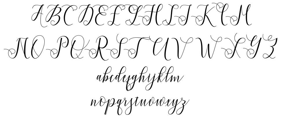 Violetta Script font Örnekler