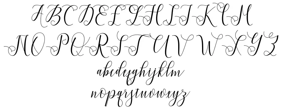 Violetta Script font Örnekler