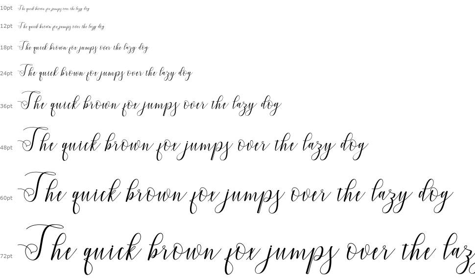 Violetta Script шрифт Водопад