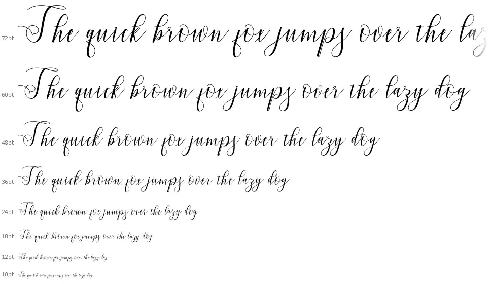 Violetta Script font Şelale