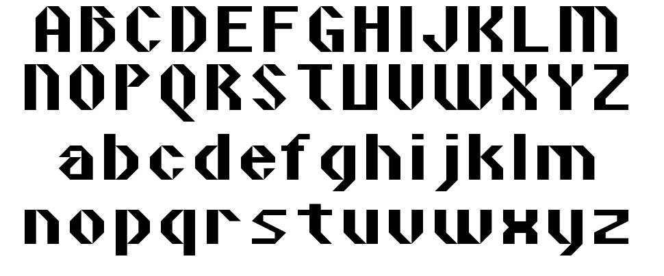 Vipond Angular font specimens