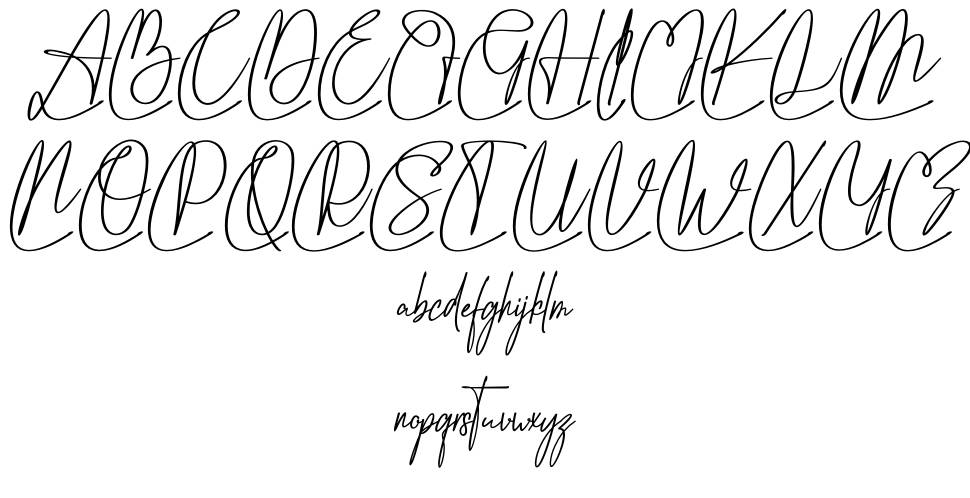 Vippa Willette schriftart vorschau