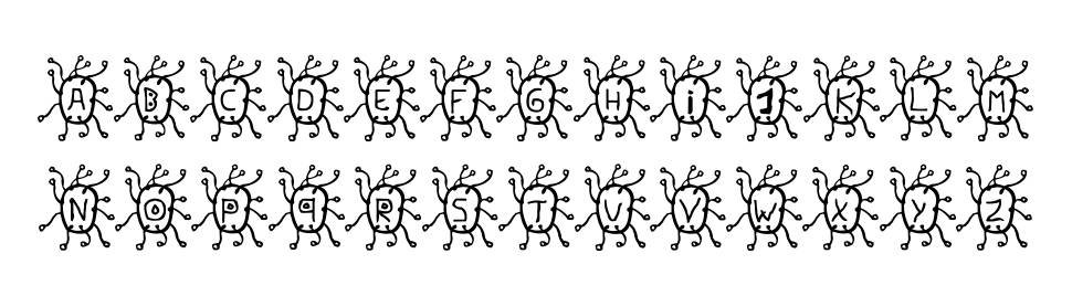 Virus font specimens