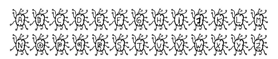 Virus font specimens