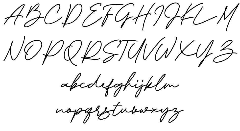 Visual Hollow Script font specimens
