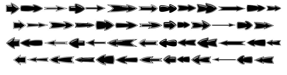 VN Arrows písmo Exempláře