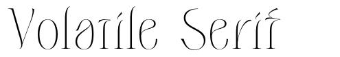 Volatile Serif písmo