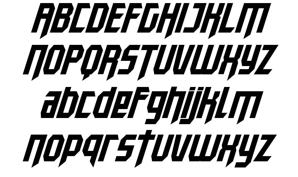 Voltec font Örnekler
