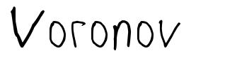 Voronov font