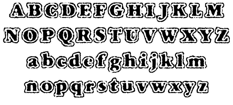 VTC Fuzzy Punky Slippers font specimens