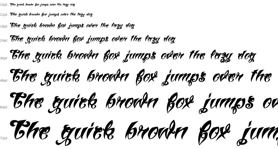 VTC Tattoo Script Three czcionka Wodospad