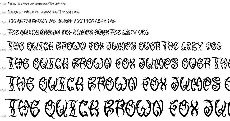 VTC Tribal Three font Şelale