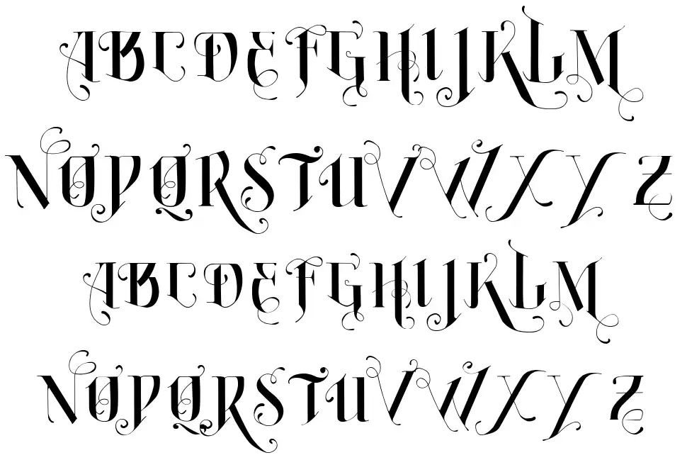 Vtks Burningfont specimens