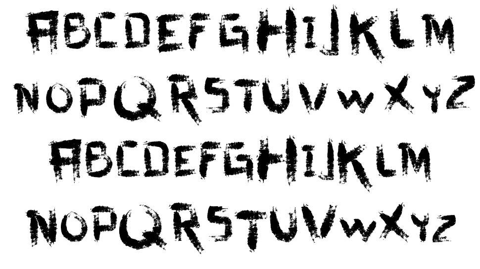 Vtks Dirty Letters font specimens