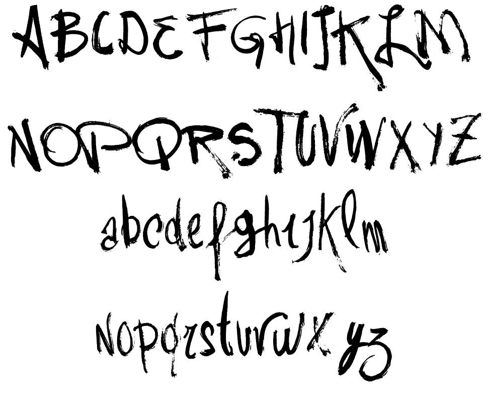 Vtks Rash font specimens