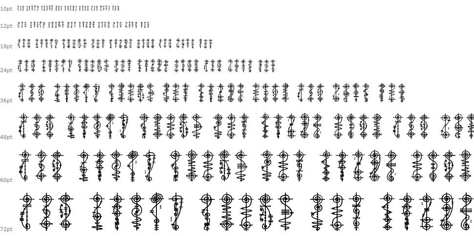 Vulcan Script font Şelale