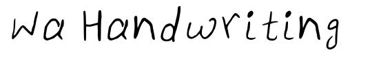 Wa Handwriting carattere