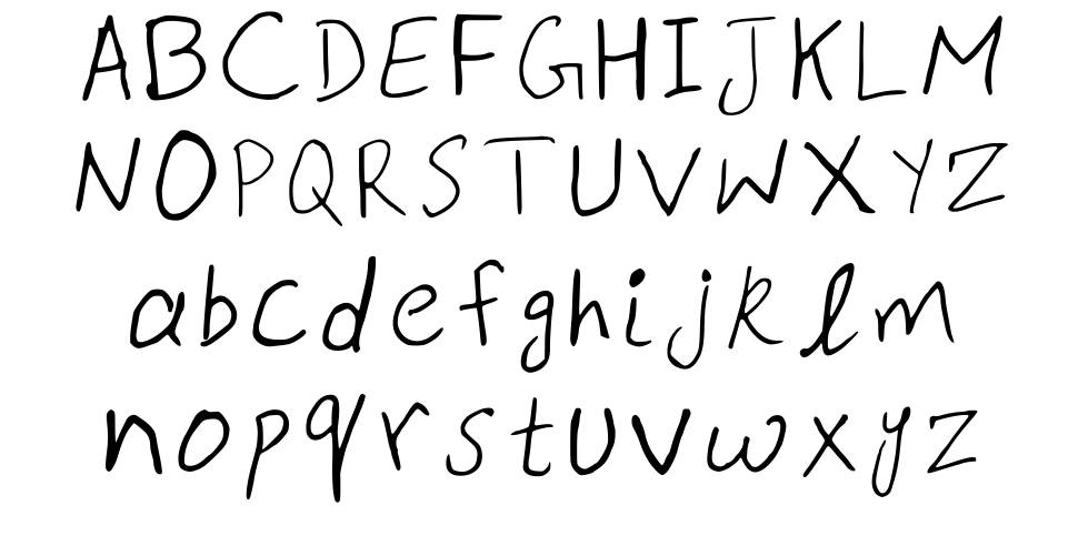 Wa Handwriting font specimens