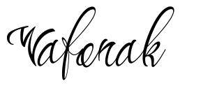 Wafonak 字形