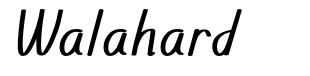 Walahard шрифт