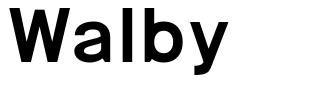 Walby font