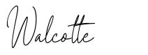 Walcotte font