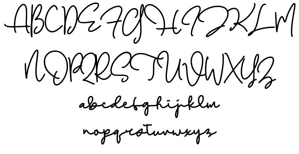 Walerina Script font Örnekler