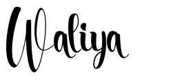 Waliya шрифт